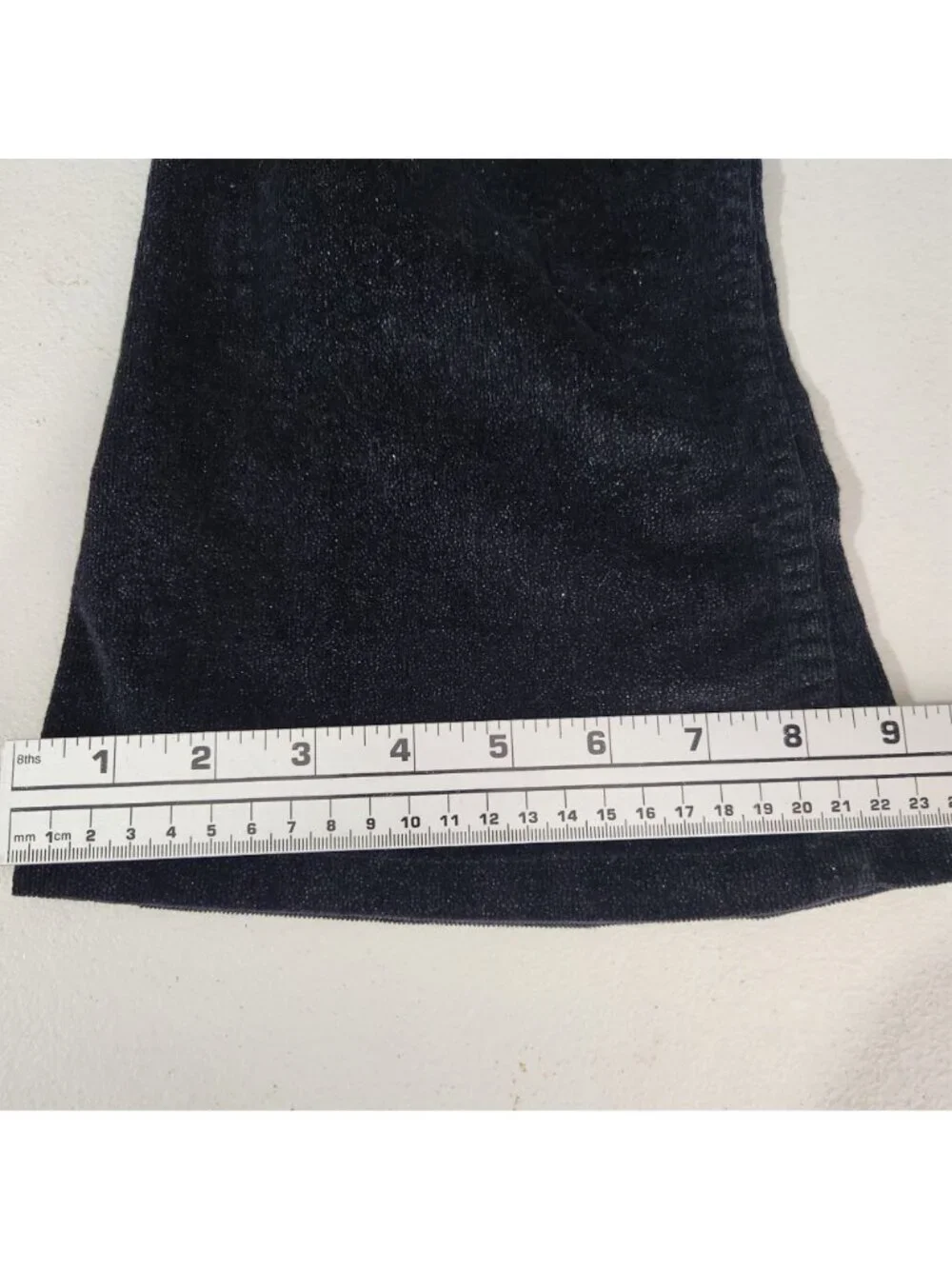 Arizona Jean Co Hipster Black Glitter Flared Pants Womens Size 3 Cotton Blend